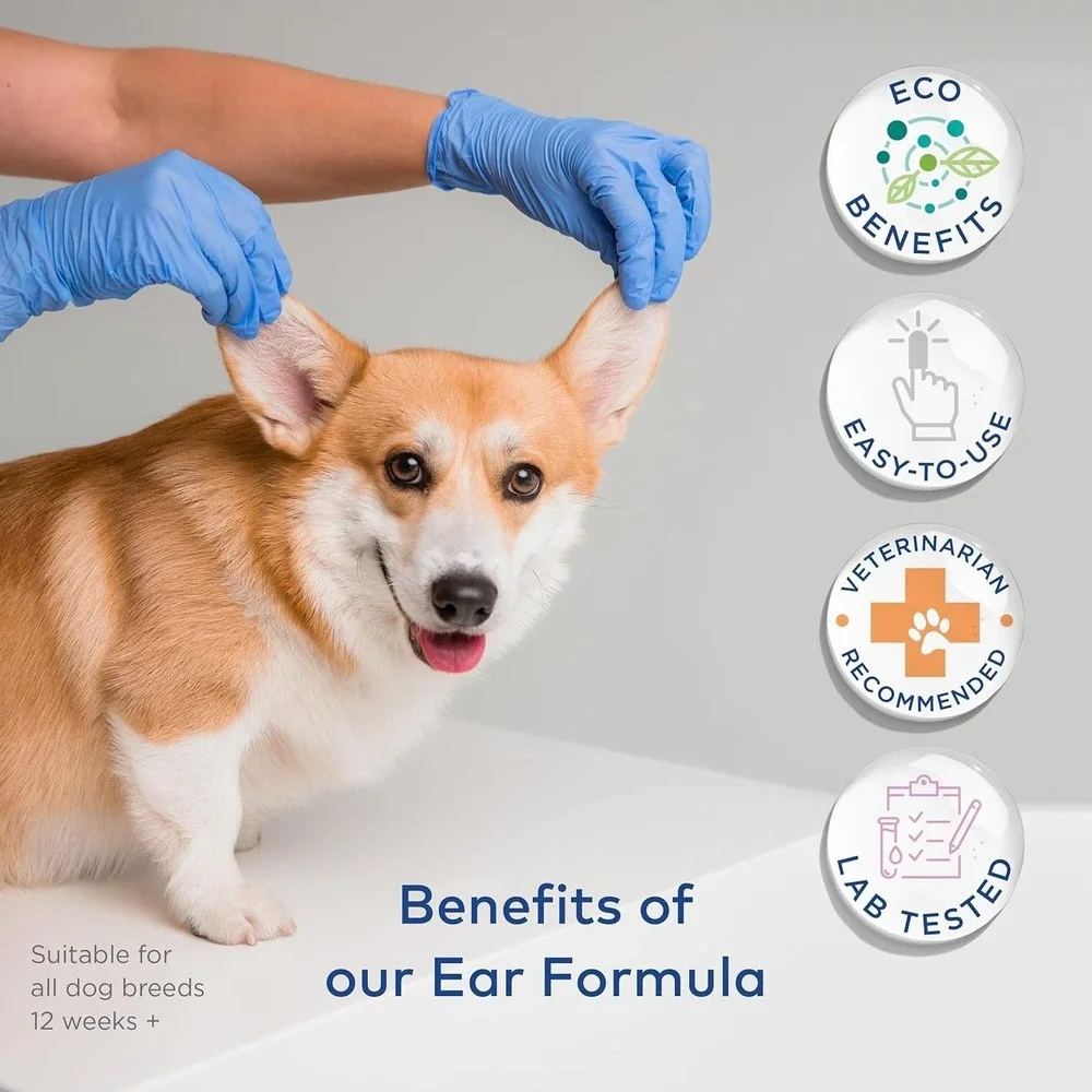 ARCA Pet Ear Care Finger Wipes for All Dogs - 50 Count Box